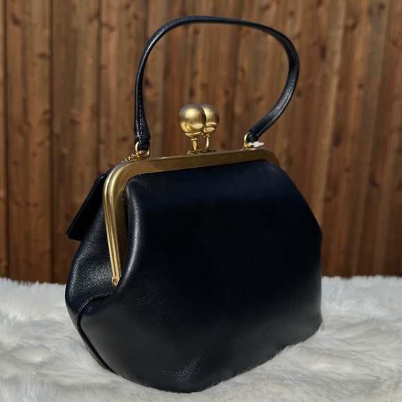 LIMITED EDITION COACH Kisslock Frame Bag 16 Glovetanned Leather Purse - Picture 2 of 6